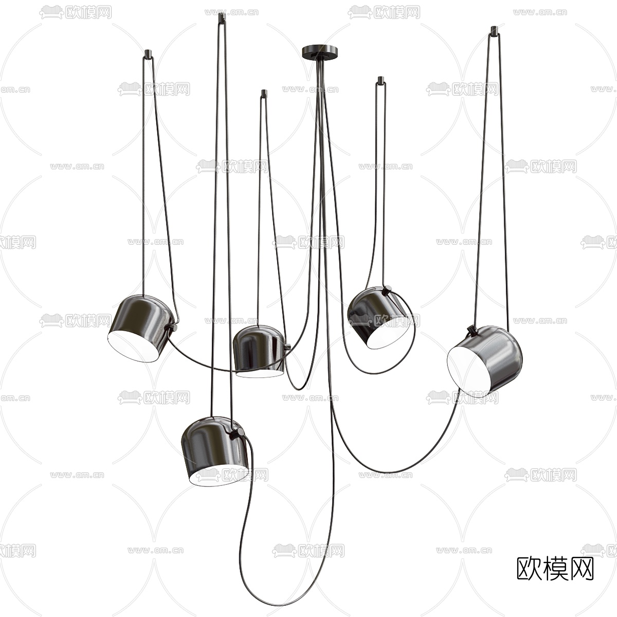 现代简易吊灯3d模型