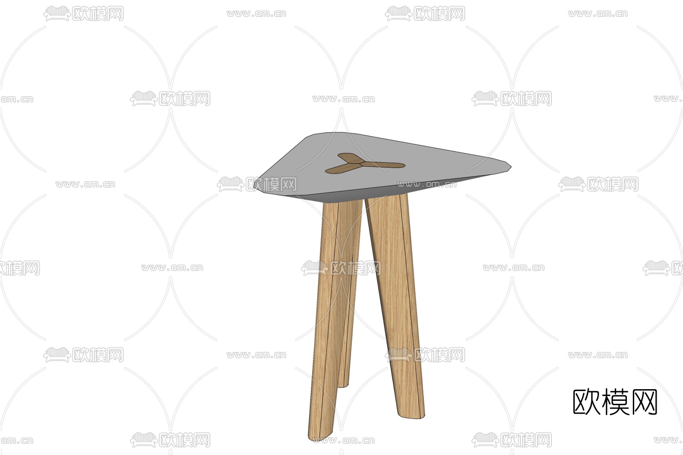 北欧实木凳子免费su模型下载