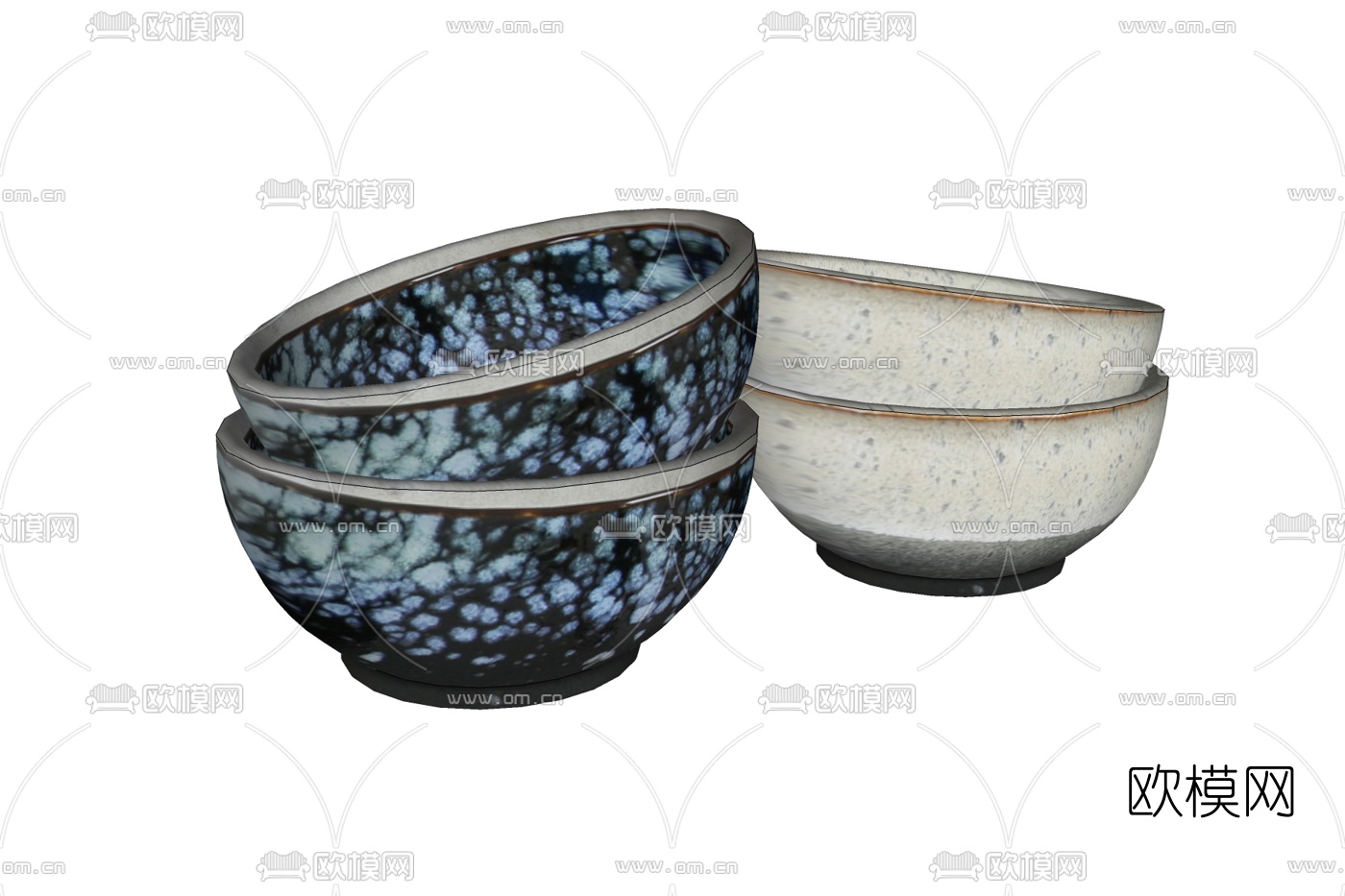 现代餐具免费su模型下载