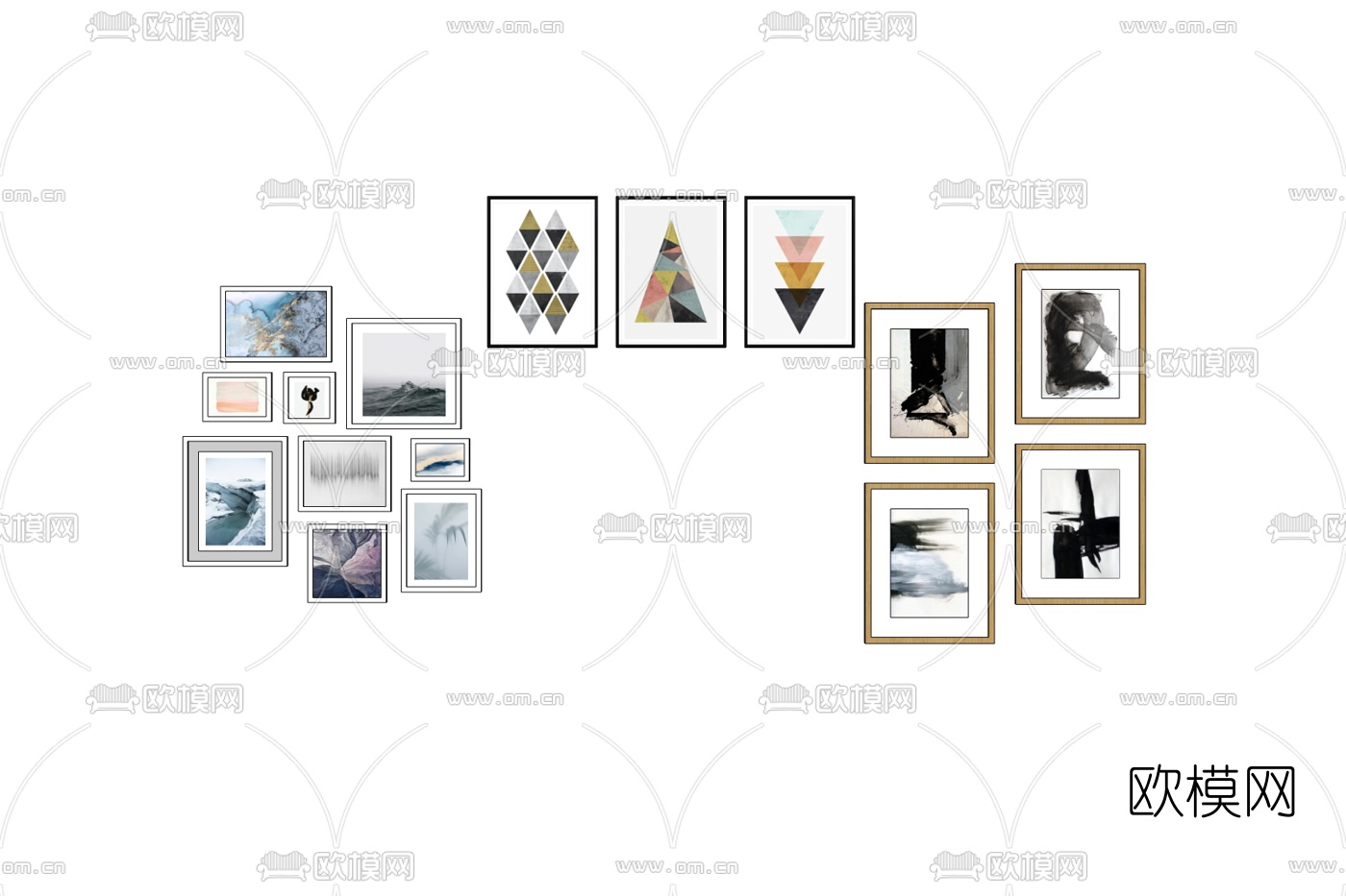 北欧装饰画免费su模型下载