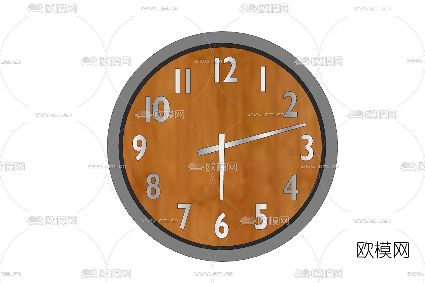 现代挂钟免费su模型下载