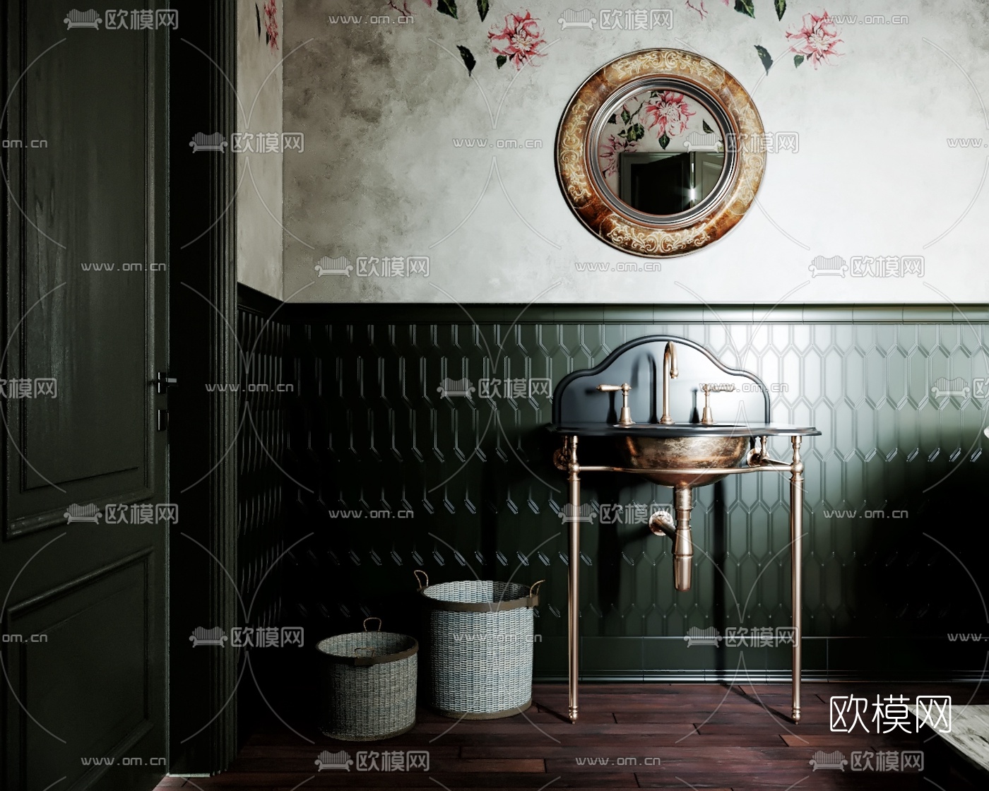 新古典浴室3d模型下载（渲染图2）