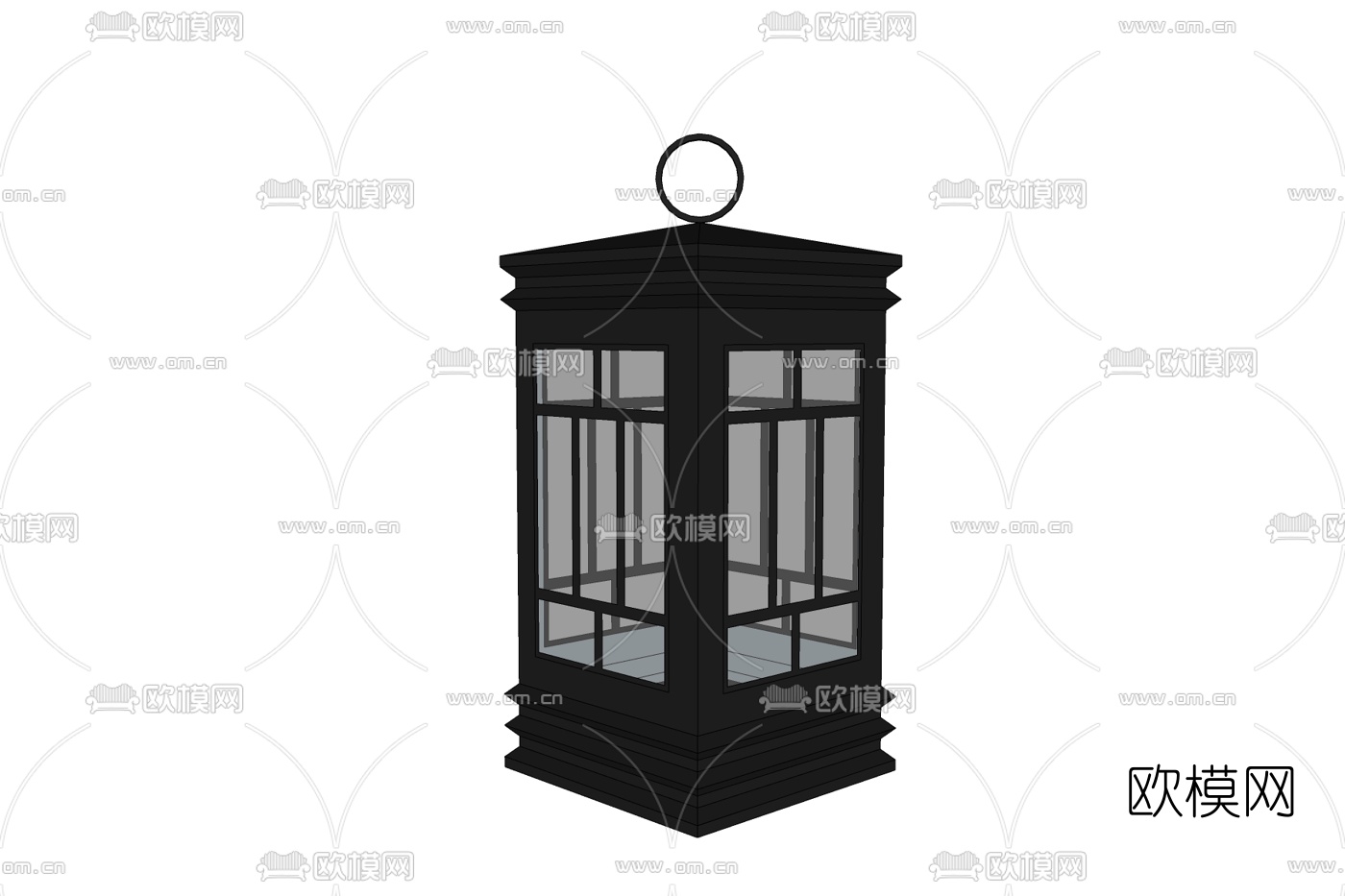 欧式金属烛台灯免费su模型下载