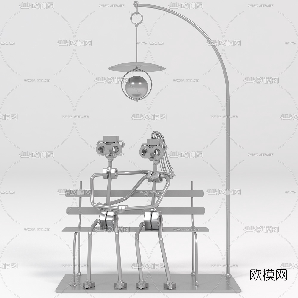 现代铁艺饰品摆件免费3d模型