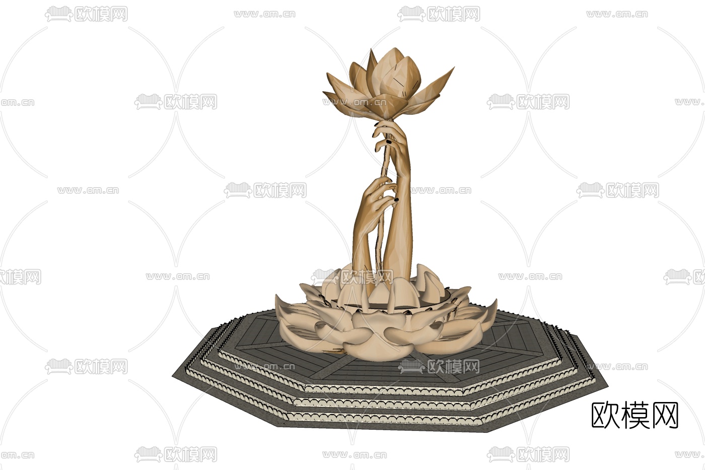 现代雕塑免费su模型下载