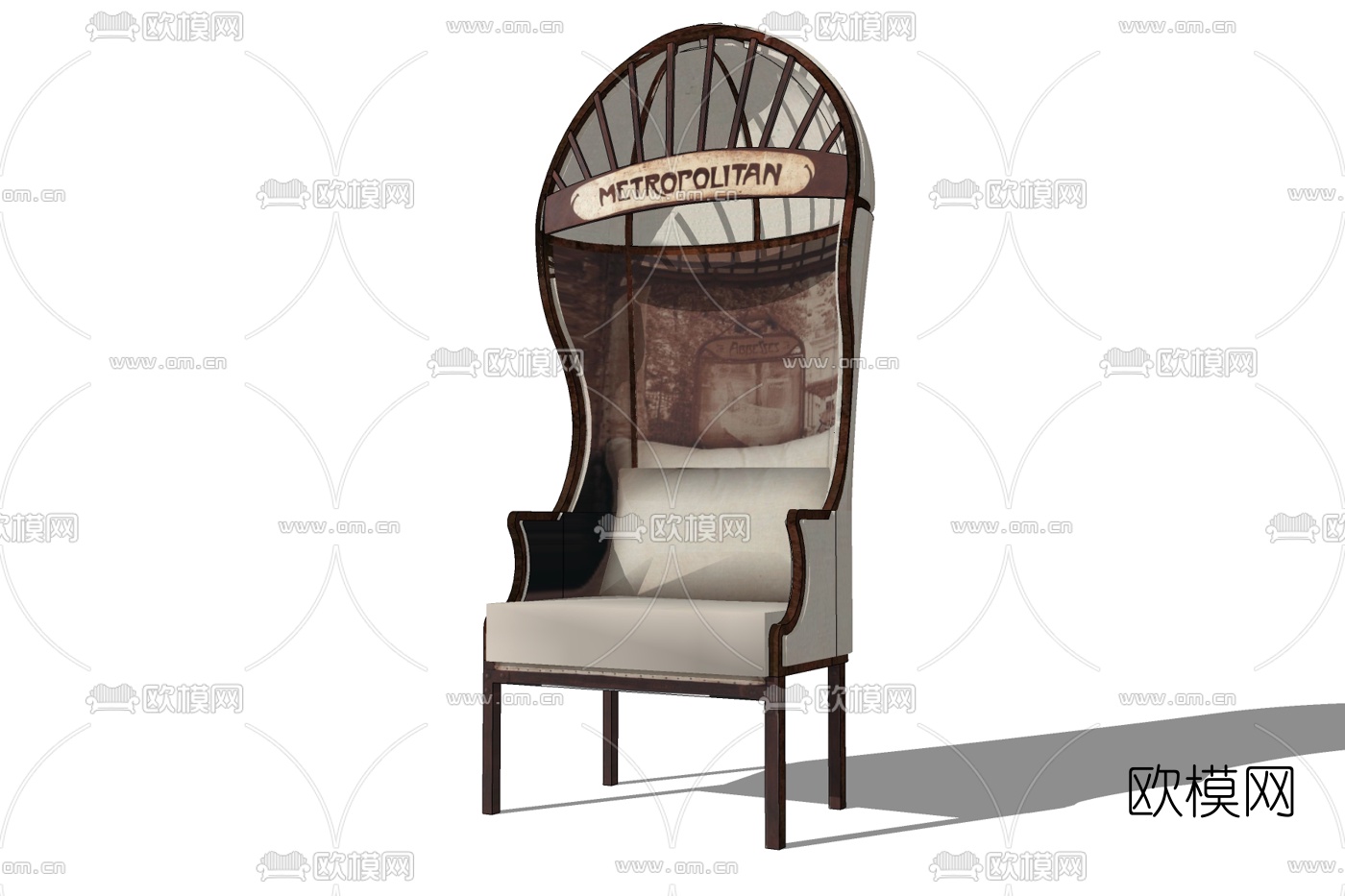 美式休闲沙发免费su模型下载