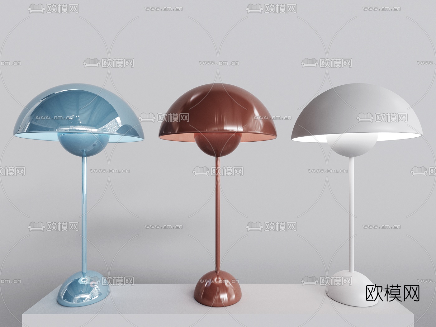 现代金属创意台灯3d模型下载