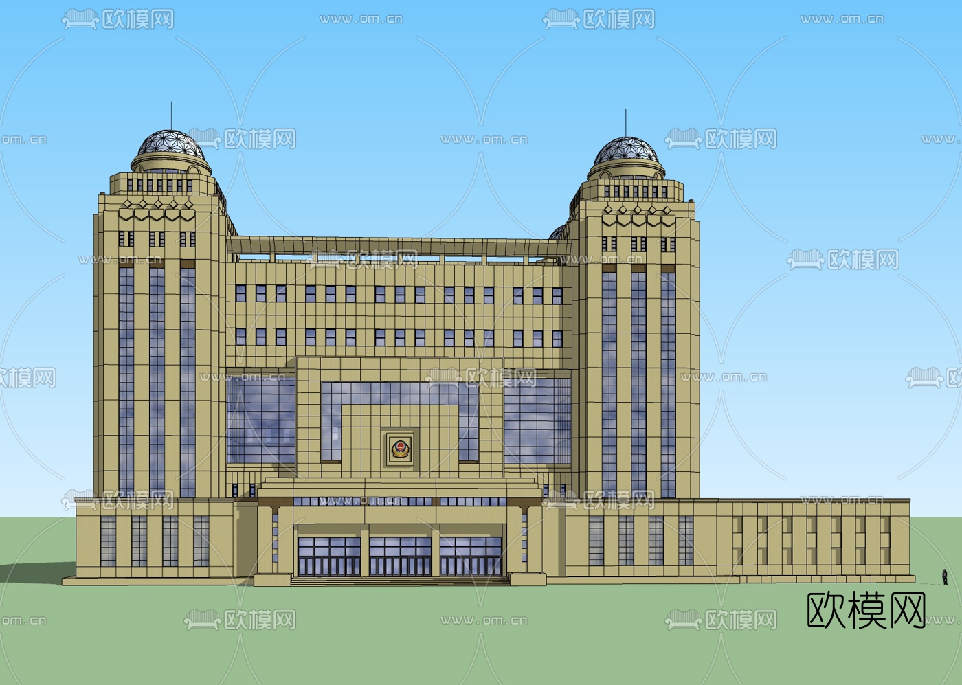 新古典党政机关免费su模型下载