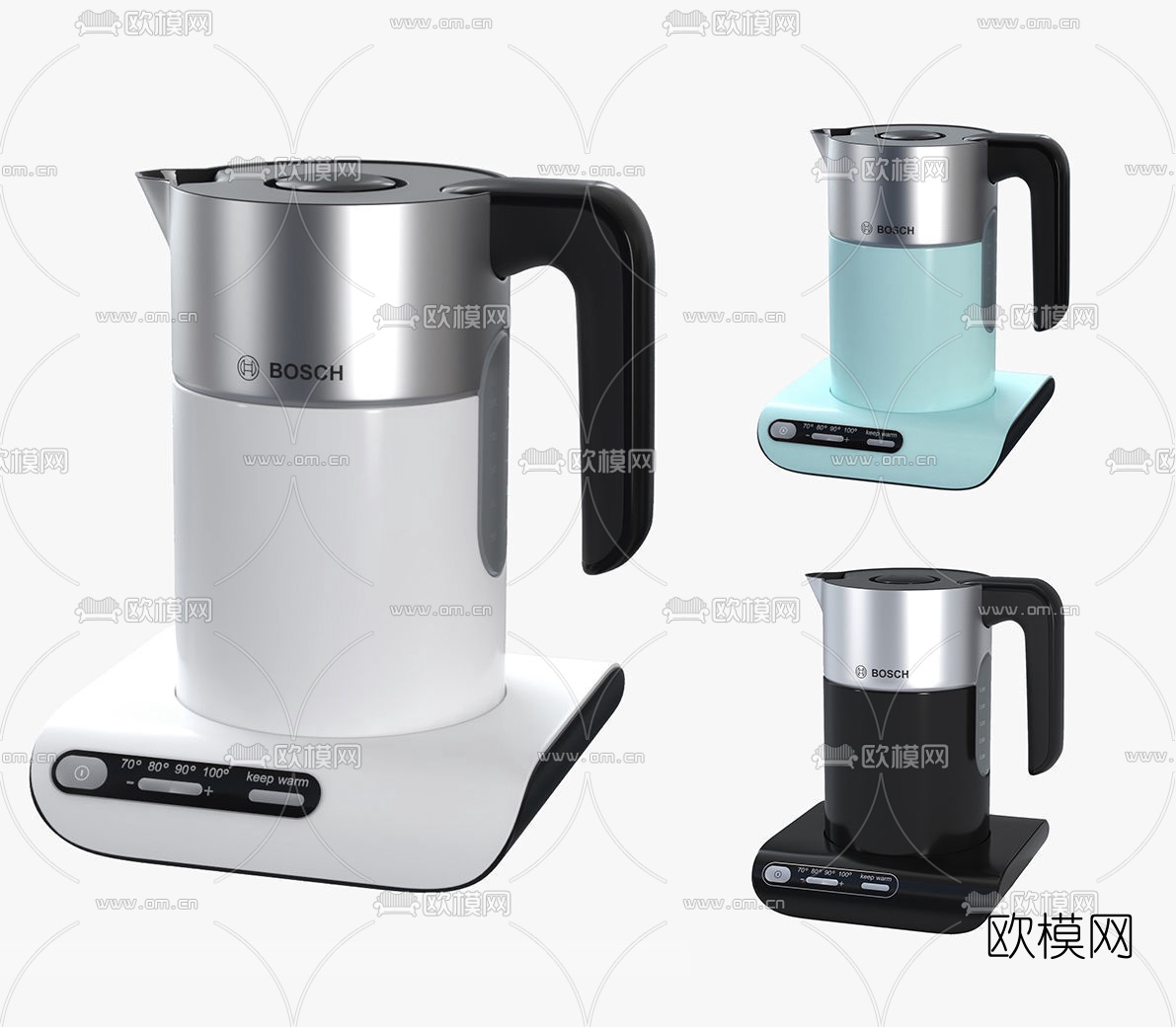 现代破壁机豆浆机吐司机3d模型下载（渲染图2）