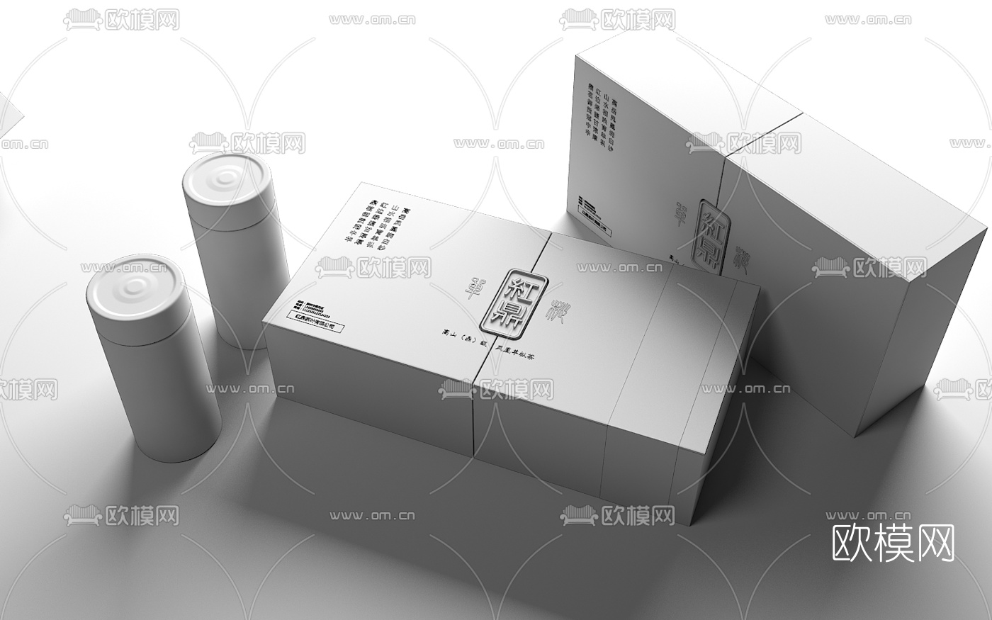 茶叶包装盒3d模型下载