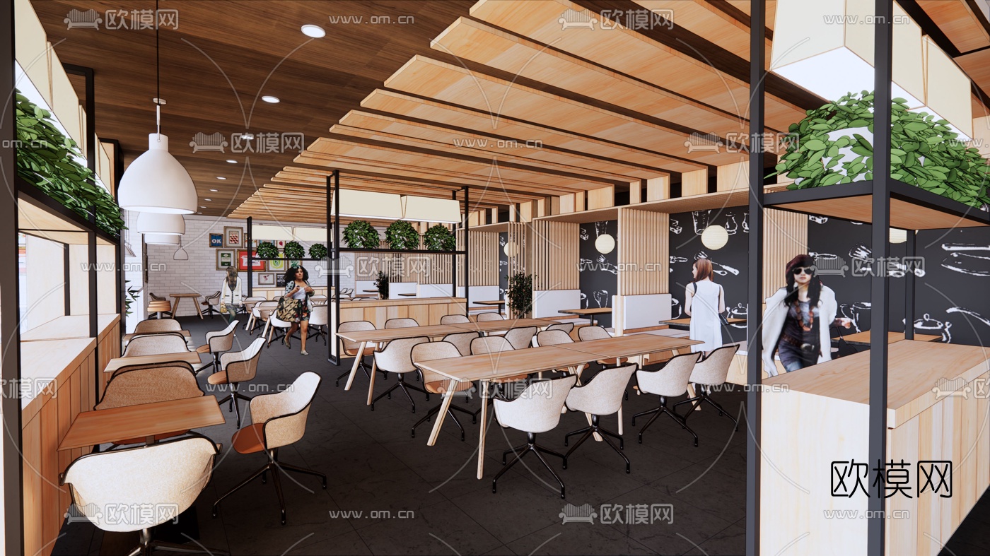 现代肯德基快餐店su模型