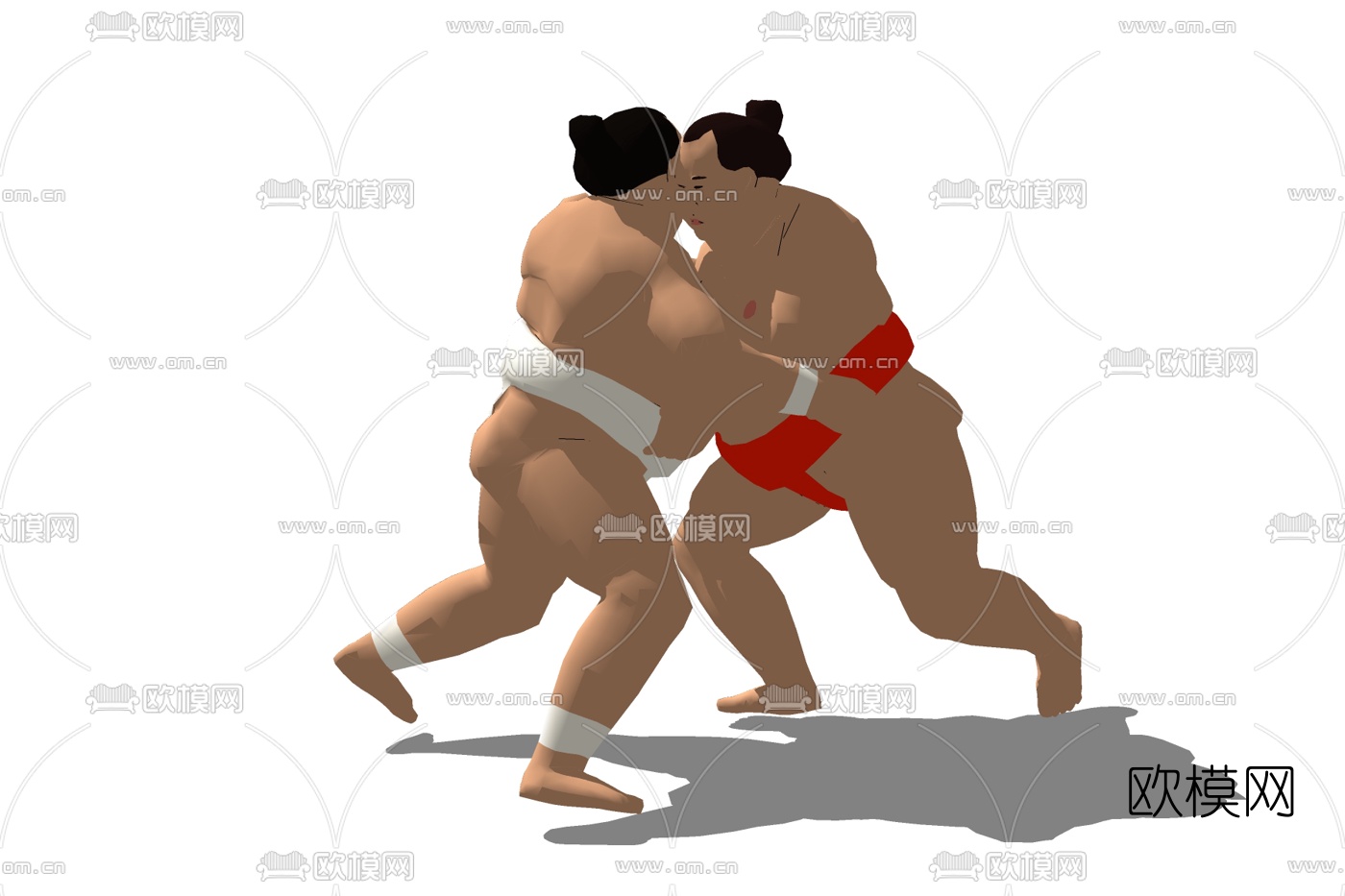 日式相扑运动员免费su模型下载