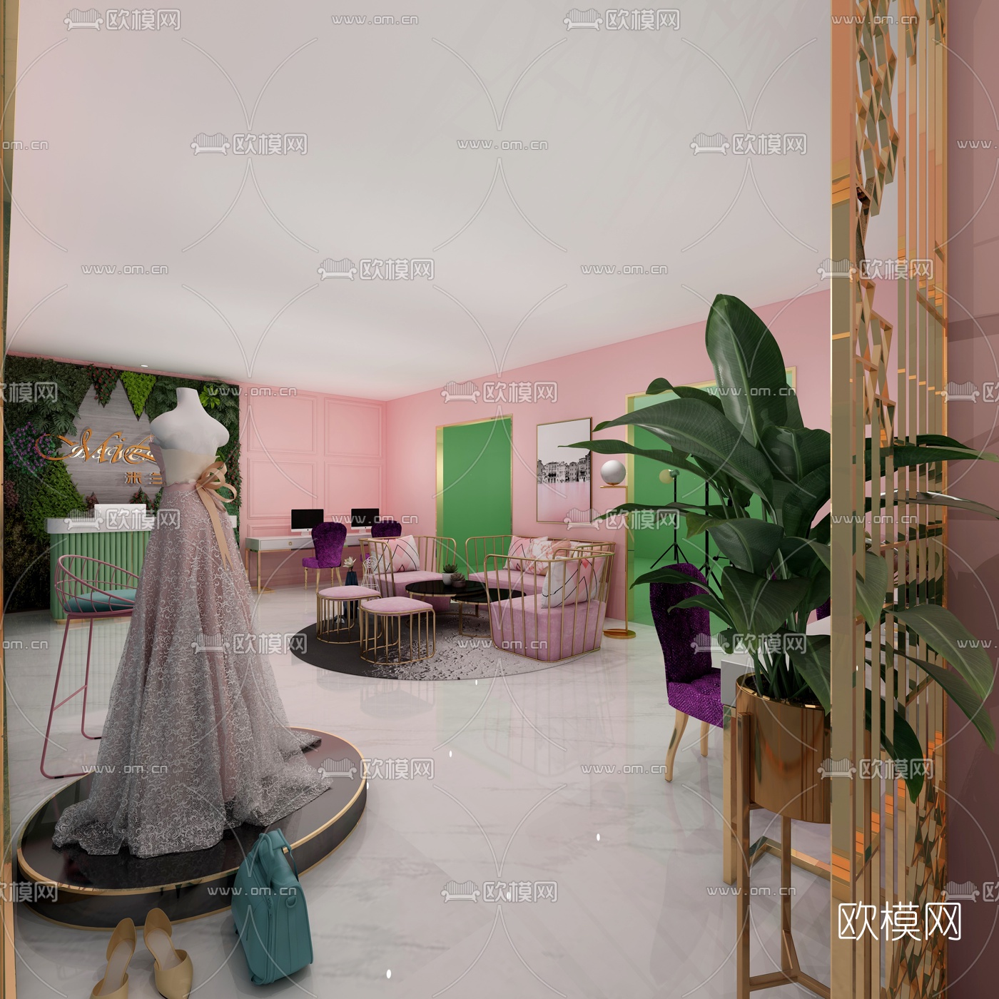 现代商场自拍照相馆免费3d模型