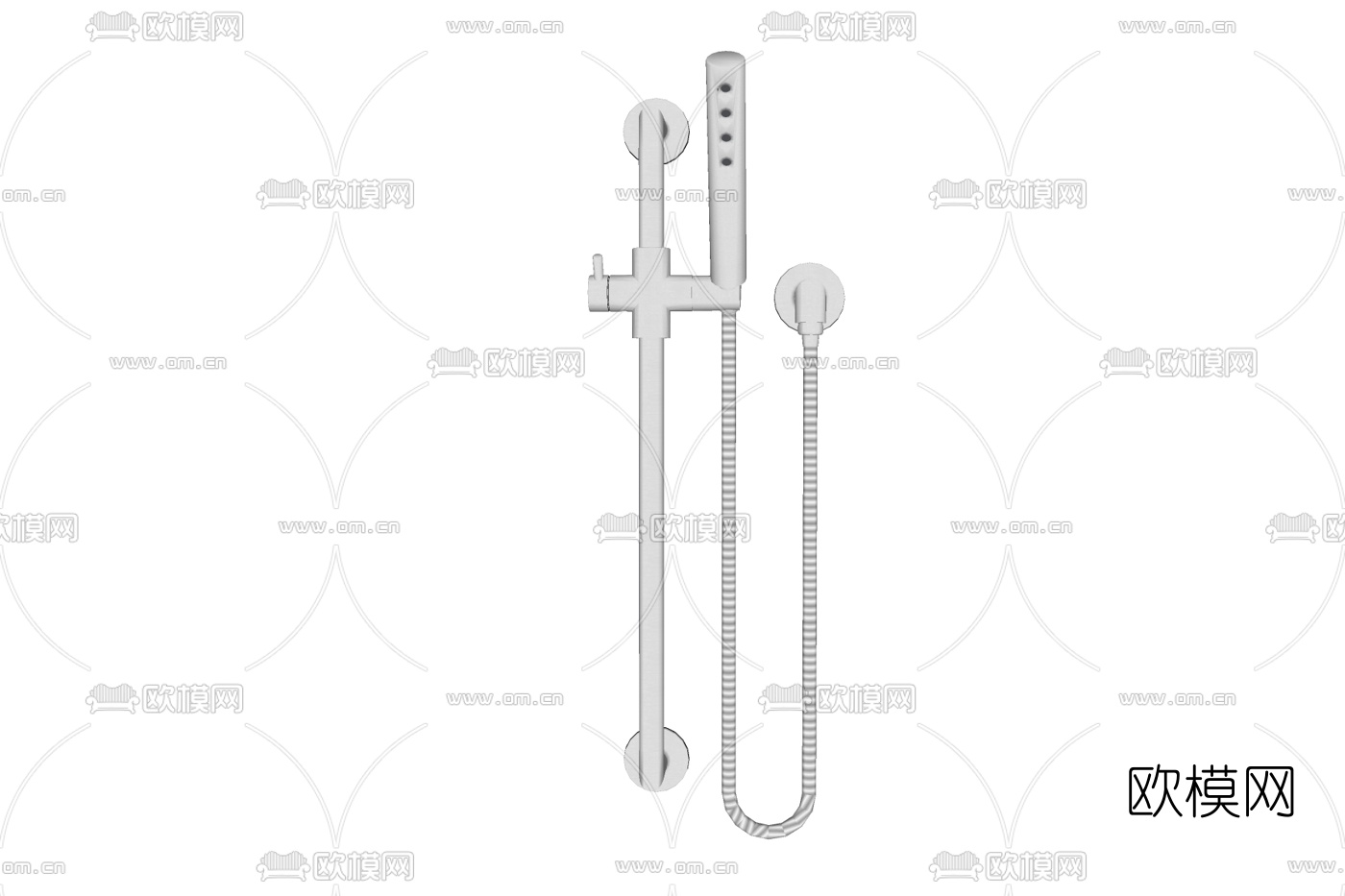 现代淋浴花洒免费su模型下载