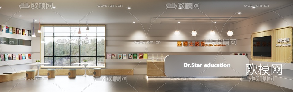 现代儿童教育培训机构3d模型下载(渲染图2)