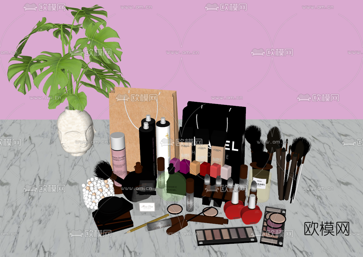 现代化妆品su模型下载（渲染图3）