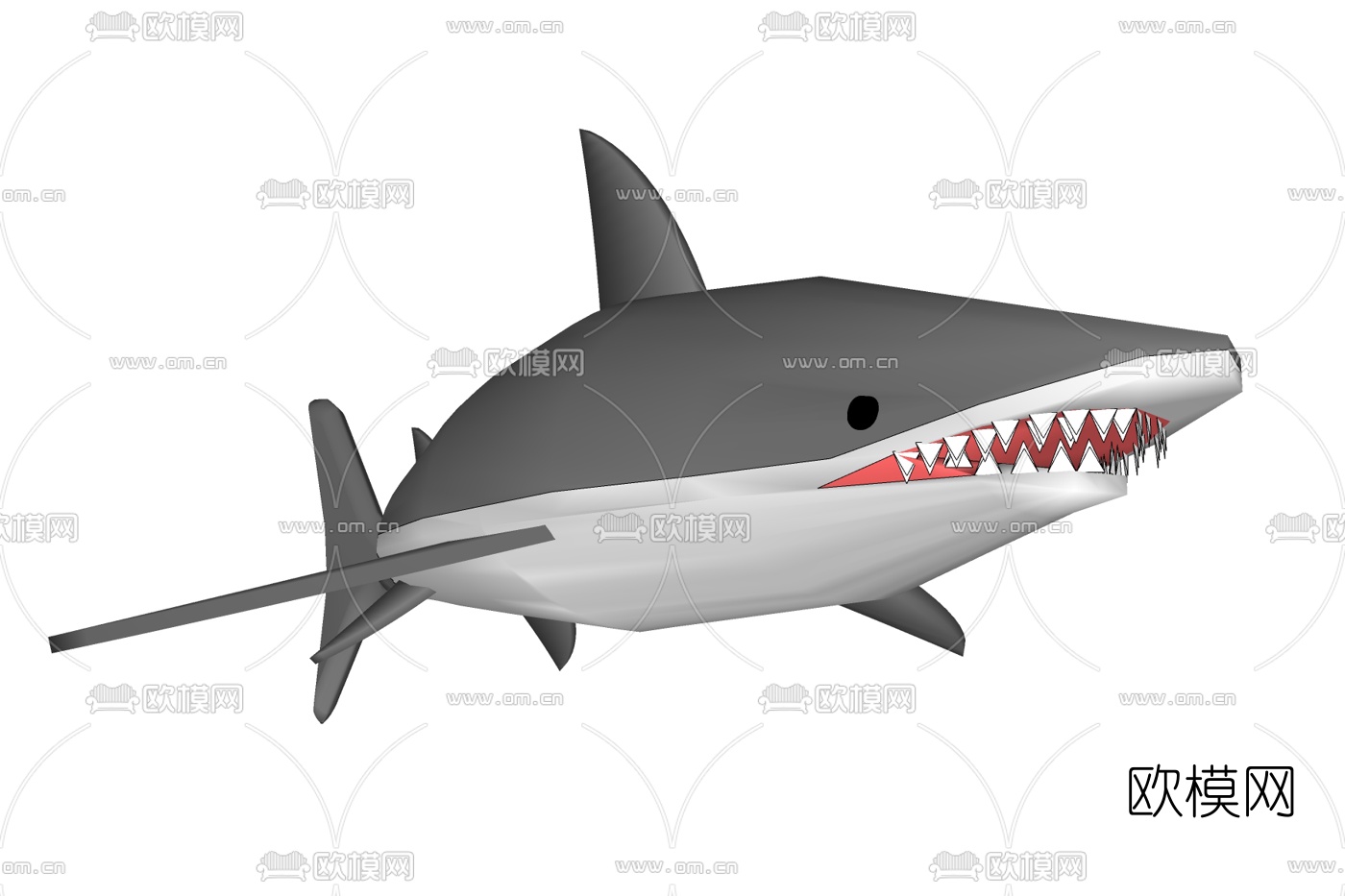 现代鲨鱼免费su模型下载