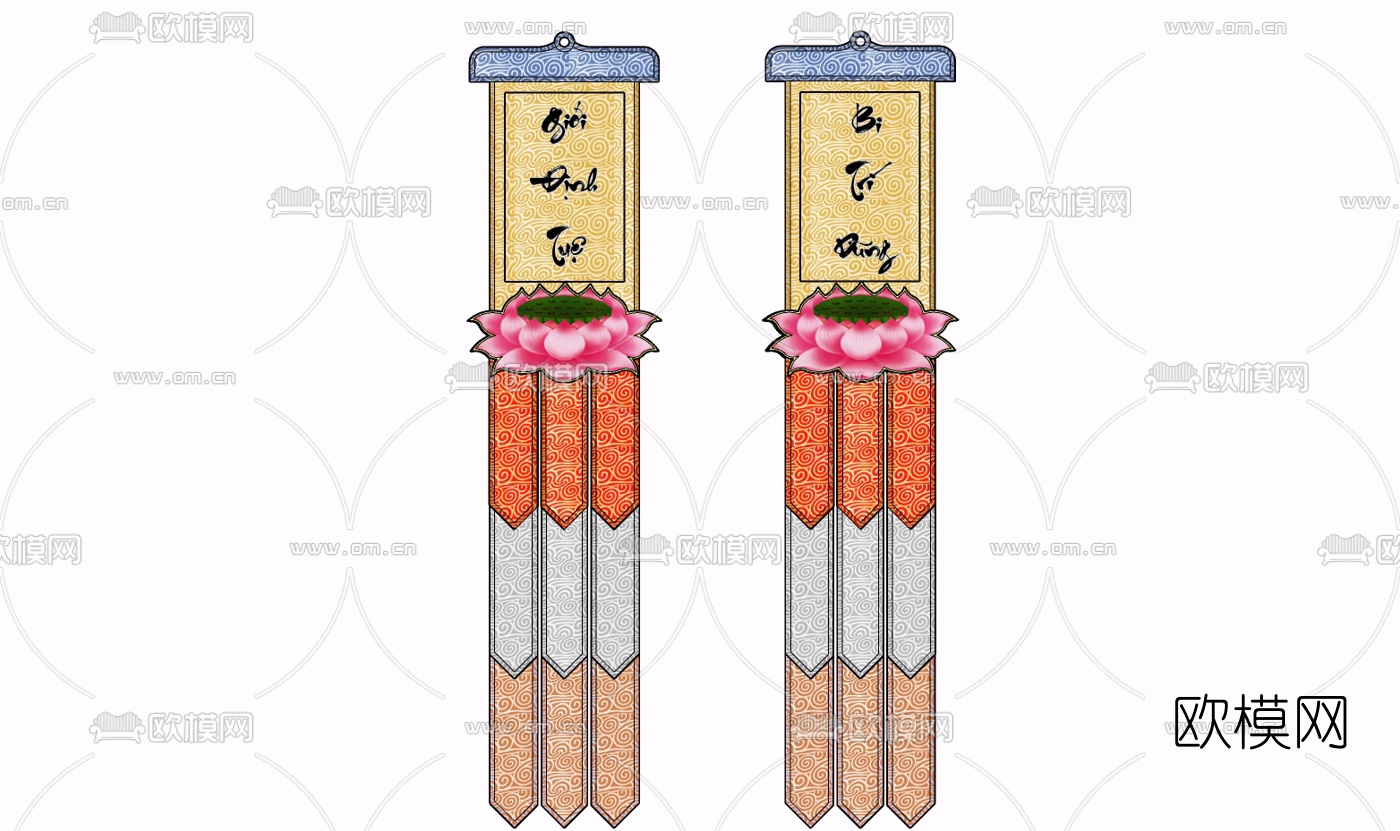 中式挂件免费su模型下载