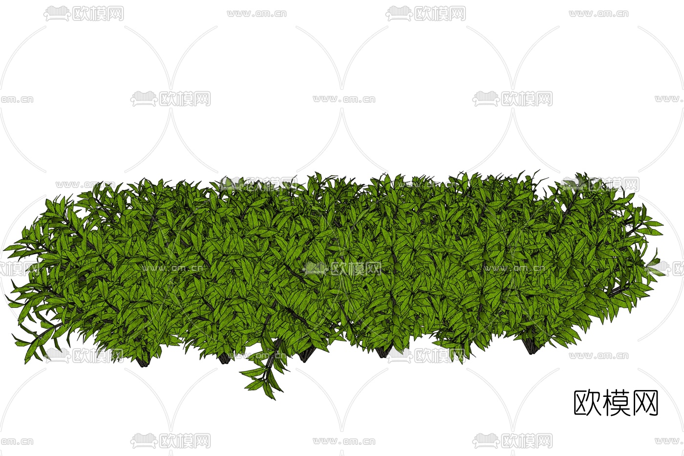 现代灌木丛免费su模型下载