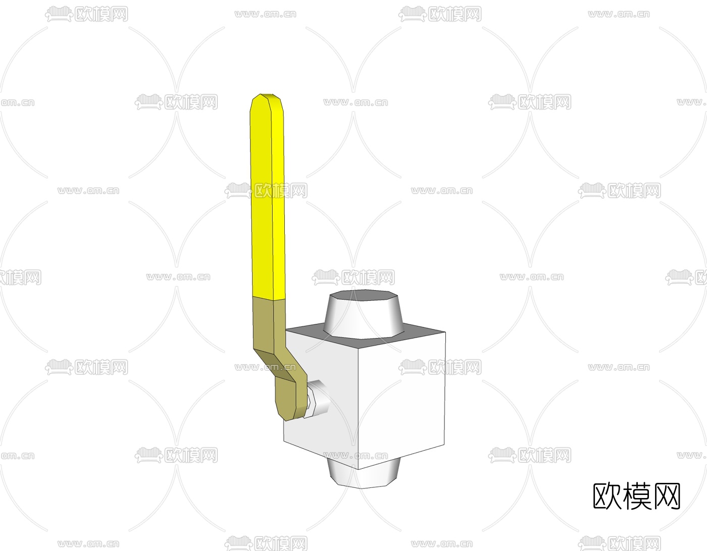 现代闸板阀免费su模型下载