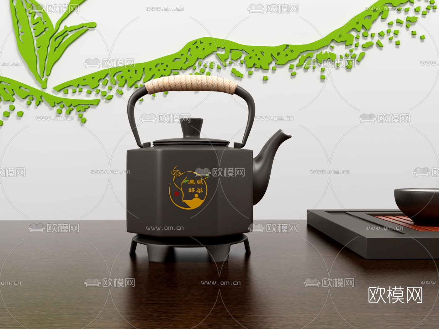 新中式茶具3d模型