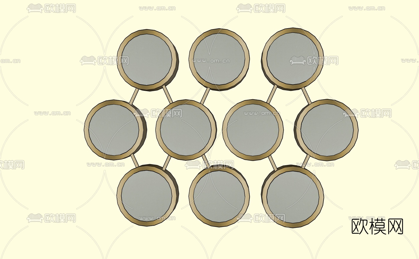现代镜子免费su模型下载