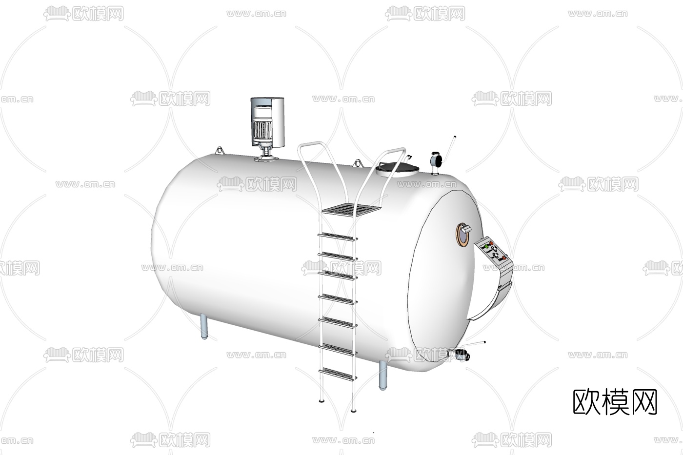 现代空气压缩机免费su模型下载