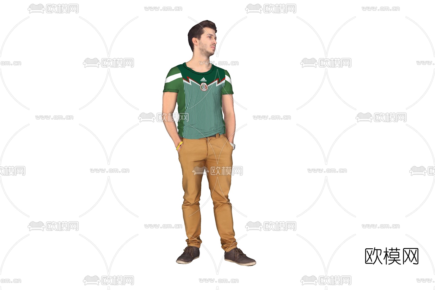 现代休闲男性免费su模型下载