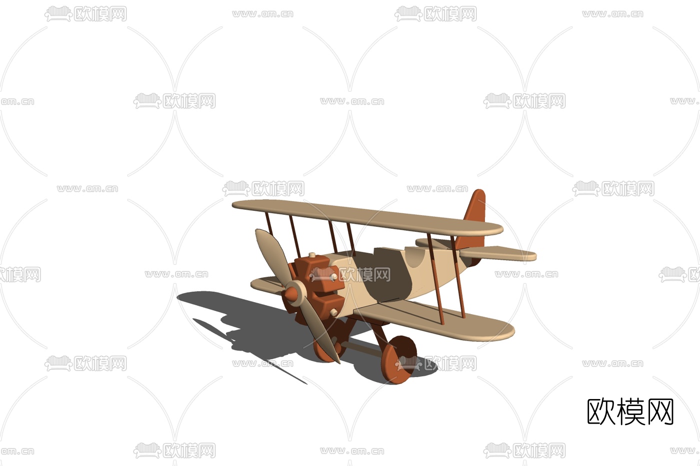 现代玩具飞机免费su模型下载