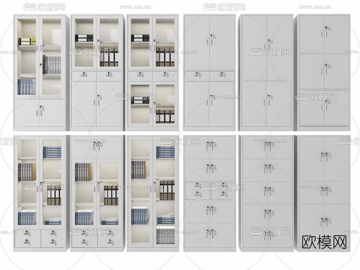 现代文件柜3d模型下载