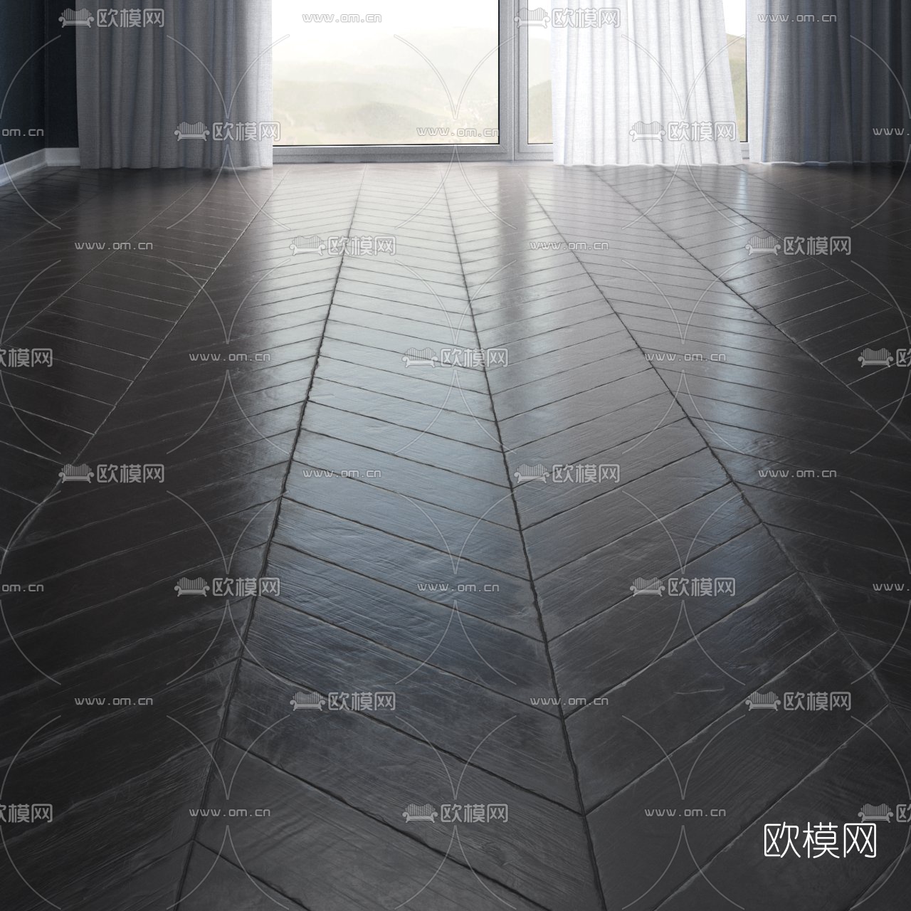 北欧实木地板3d模型