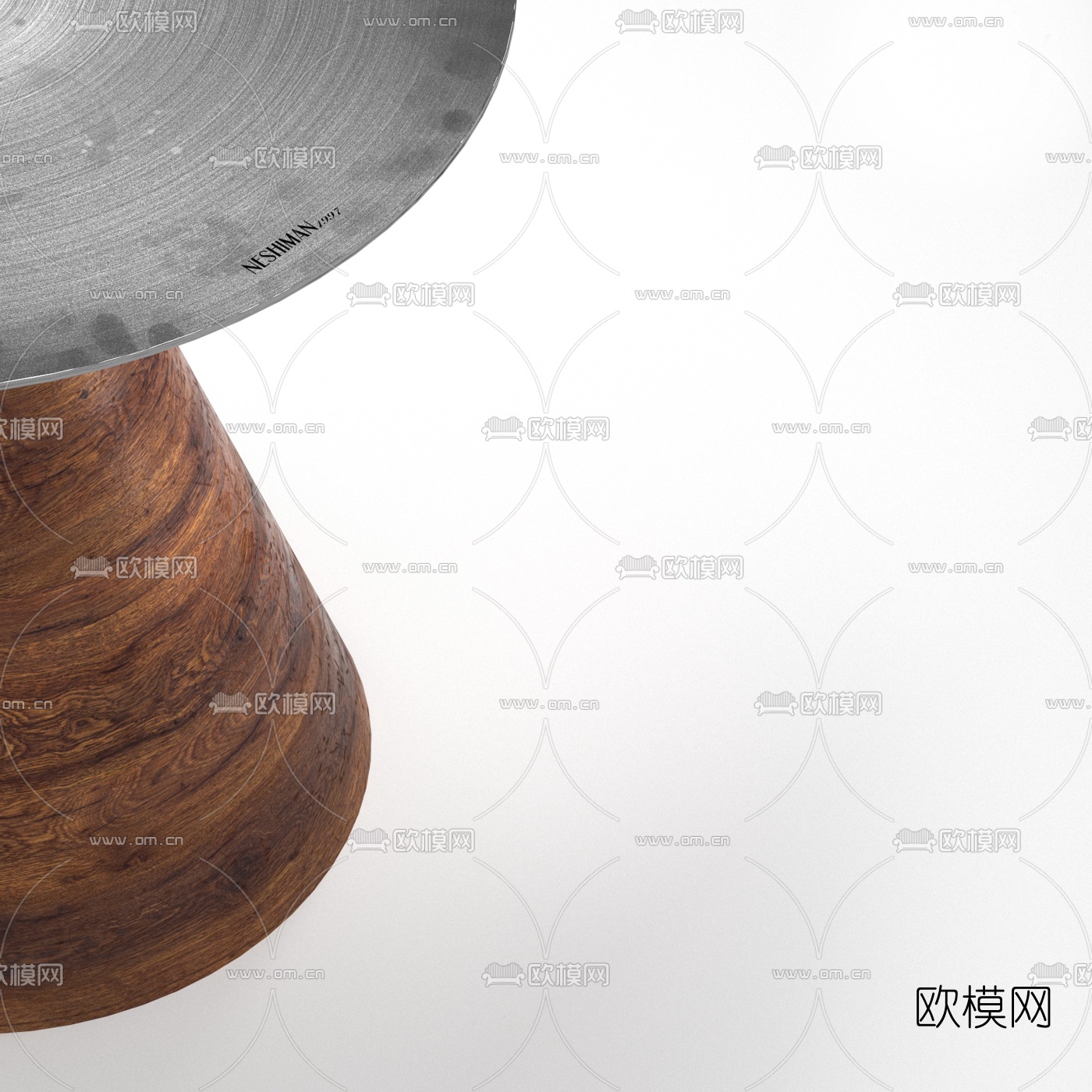 工业风圆几边几免费3d模型