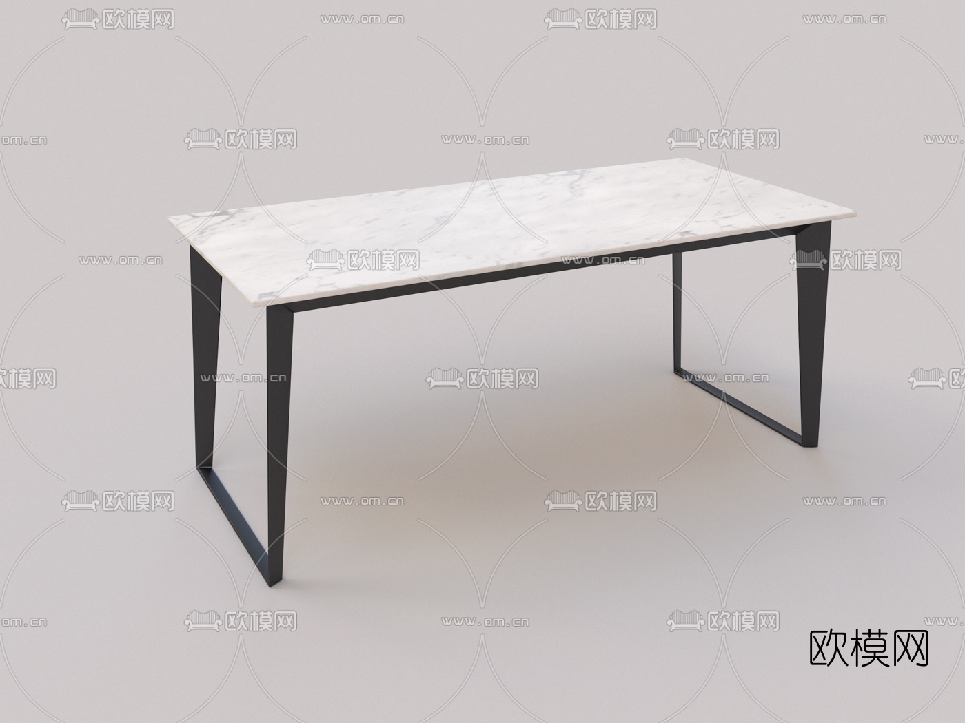 手取网 现代大理石餐桌椅3d模型