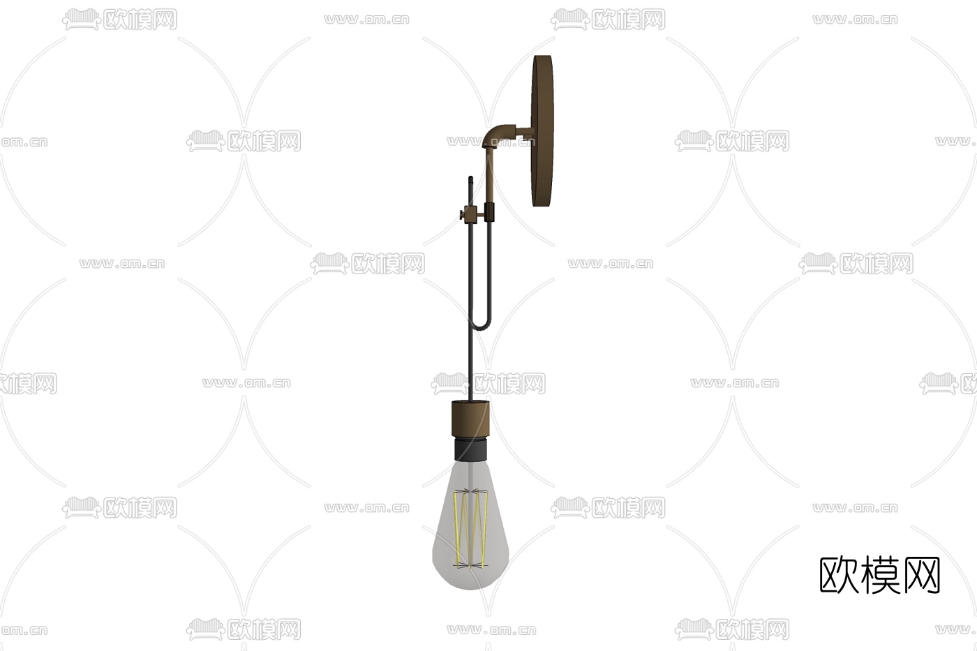 现代金属壁灯免费su模型下载