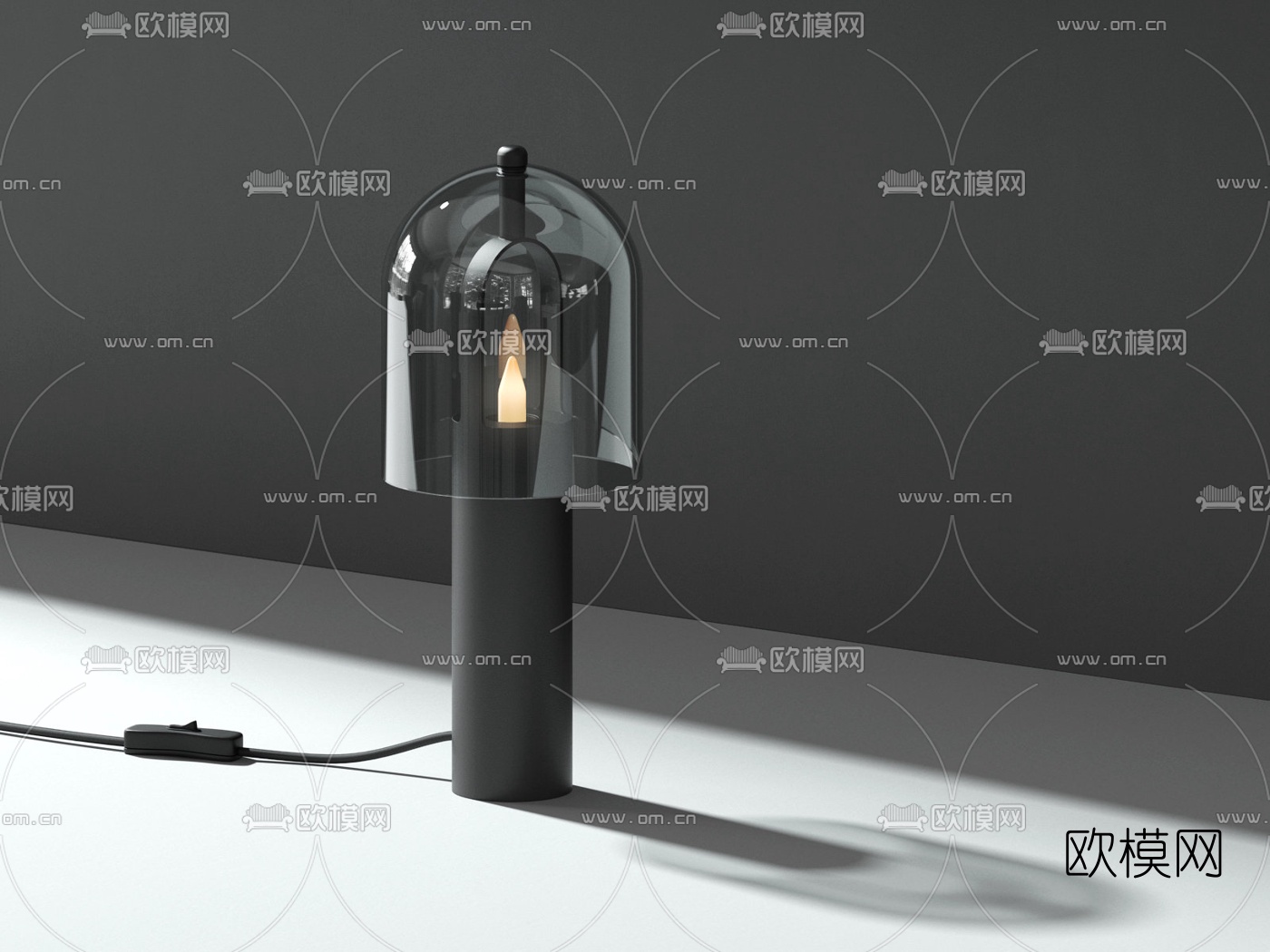 现代简易小台灯3d模型