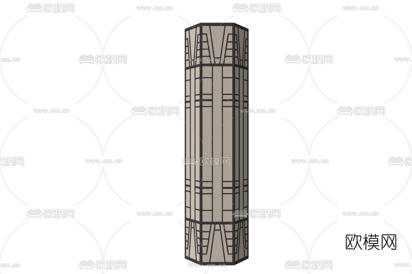 新中式壁灯免费su模型下载
