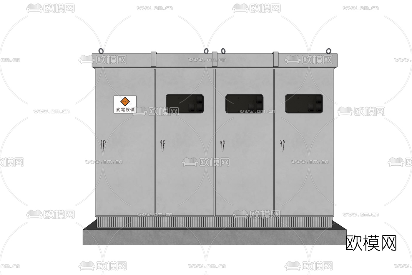 工业风配电箱免费su模型下载