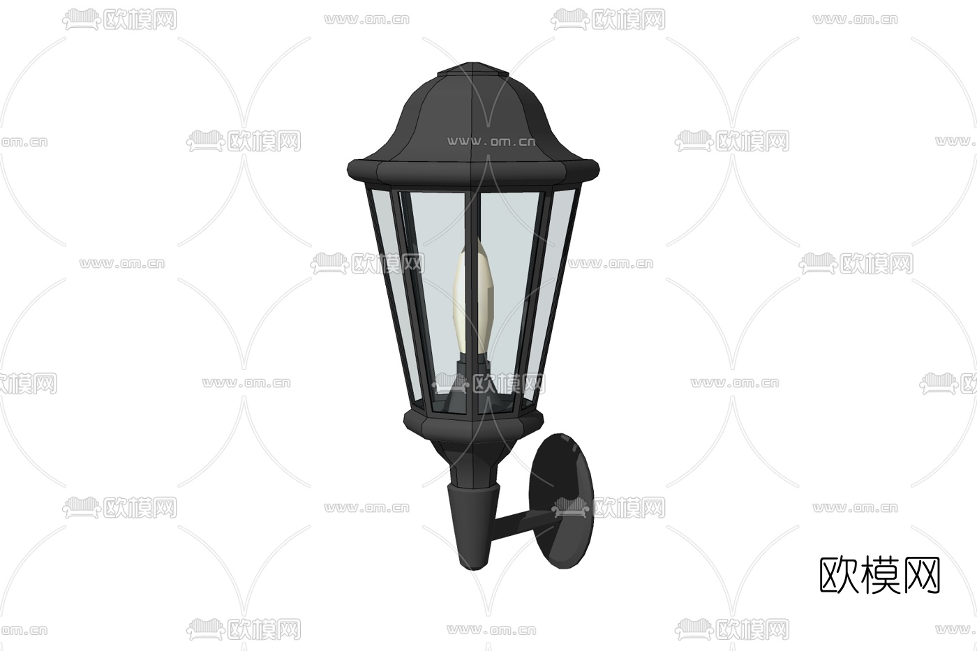 工业风金属壁灯免费su模型下载