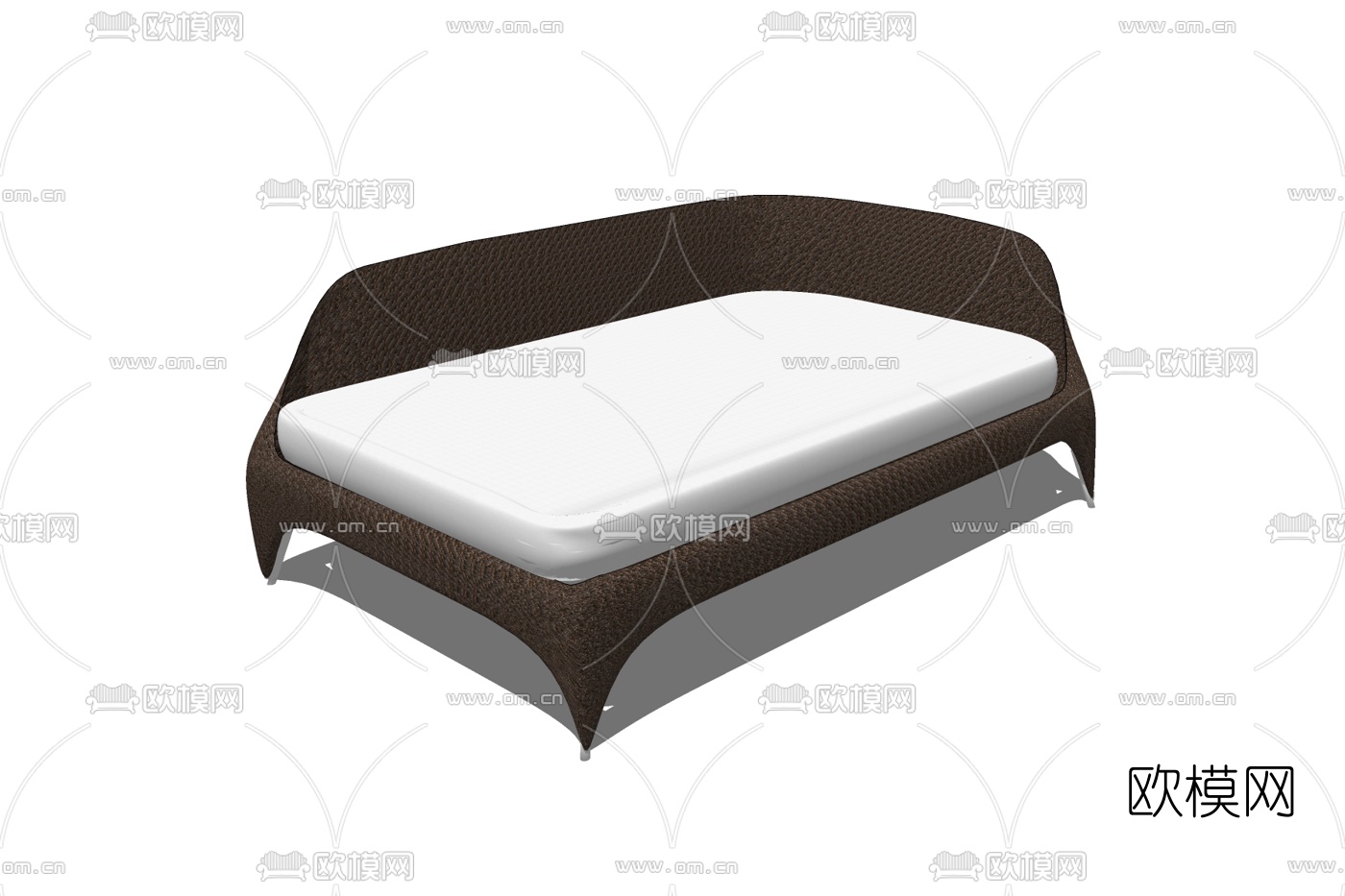 现代贵妃椅免费su模型下载