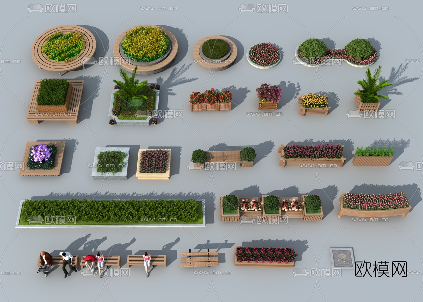 现代户外景观小品3d模型