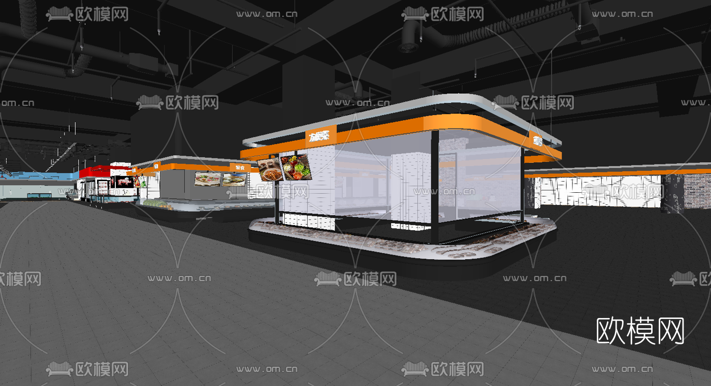 现代生鲜超市su模型下载（渲染图7）
