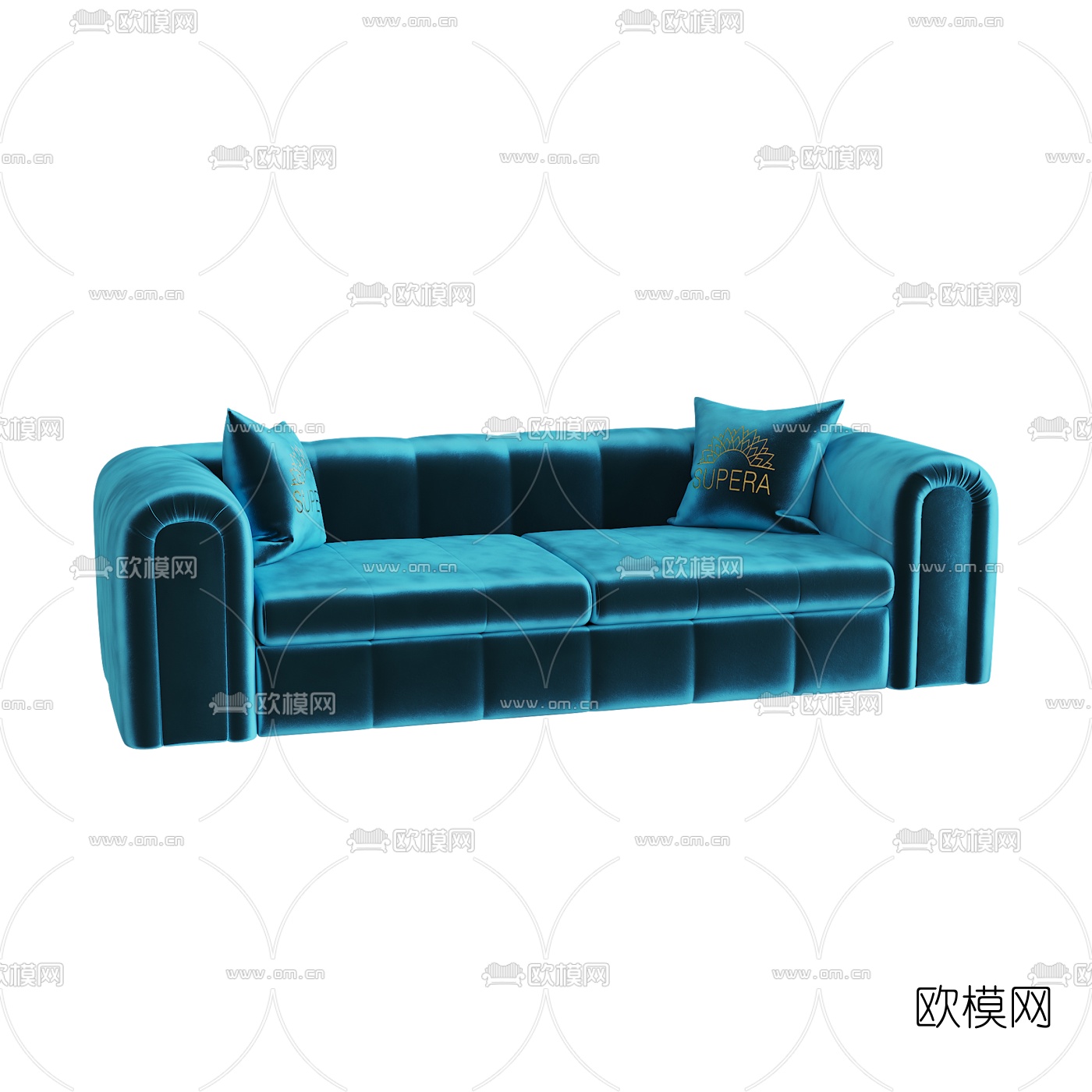 现代布艺双人沙发3d模型