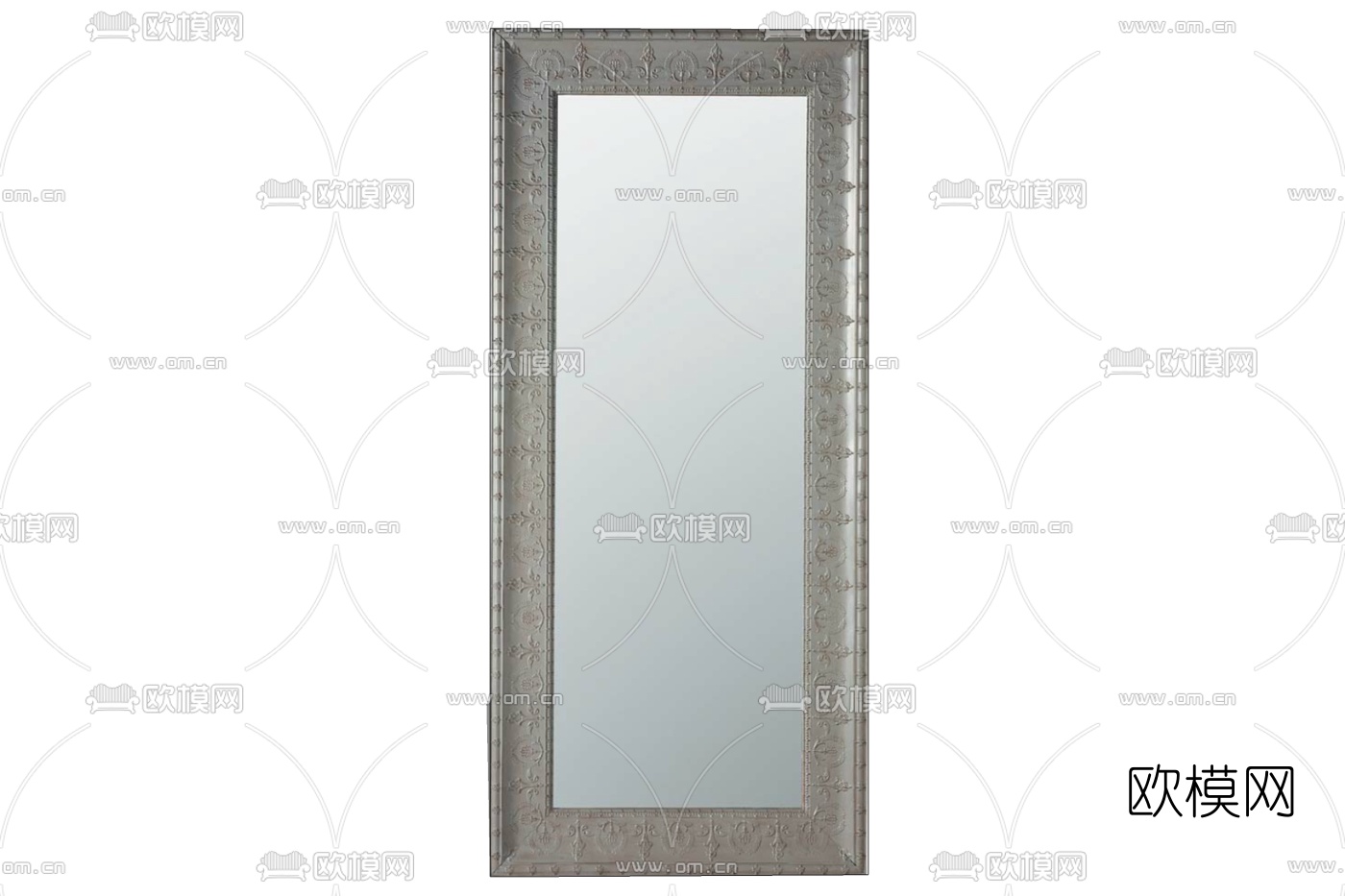 现代立体式镜子免费su模型下载