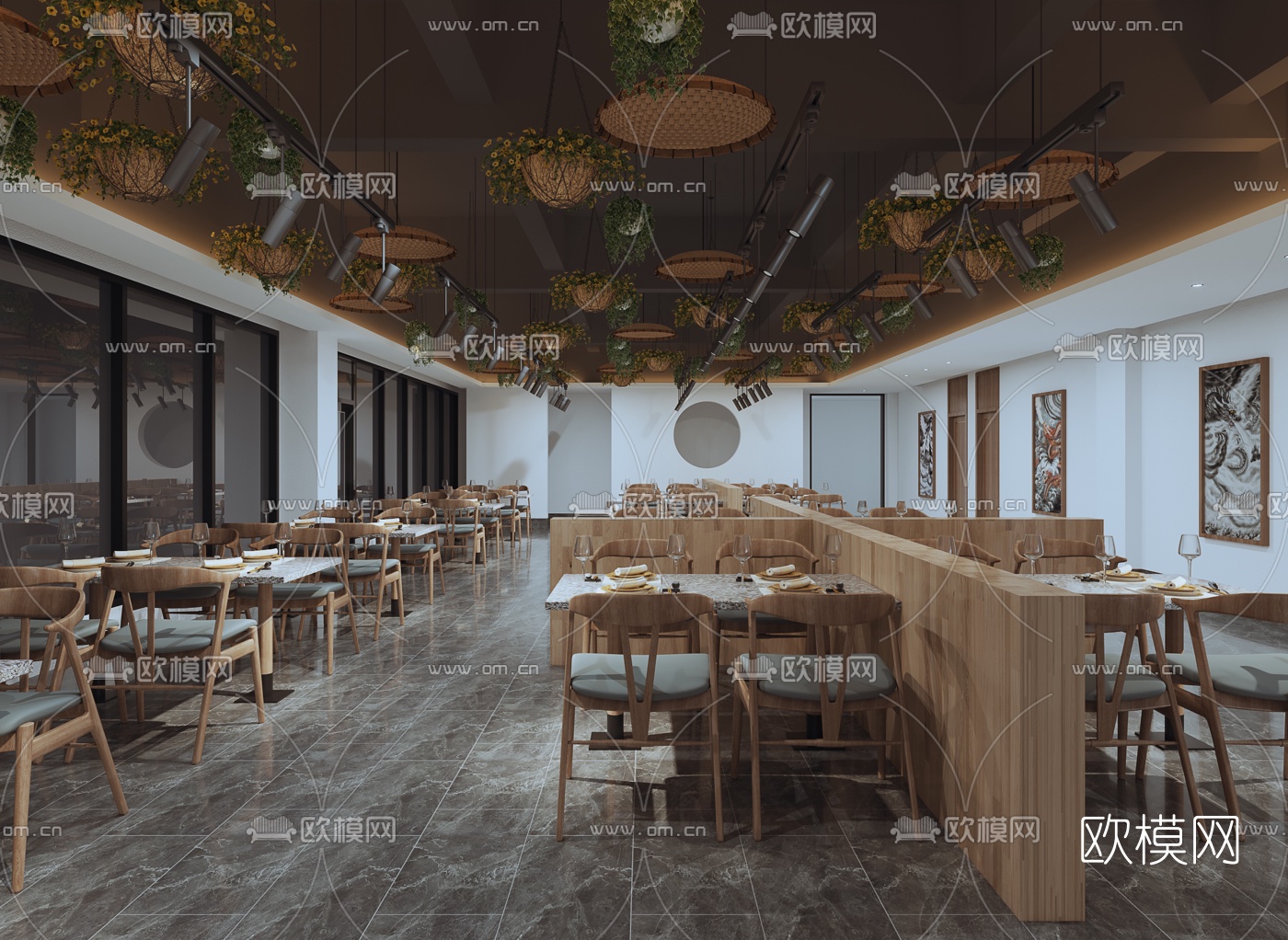 新中式快餐厅3d模型