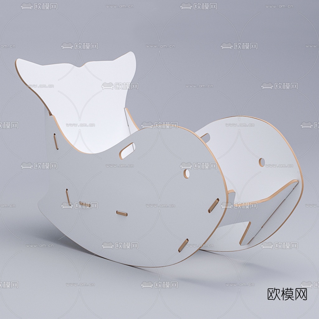 现代简约儿童椅3d模型下载（渲染图5）