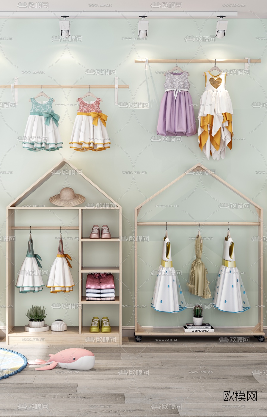北欧儿童服装店3d模型