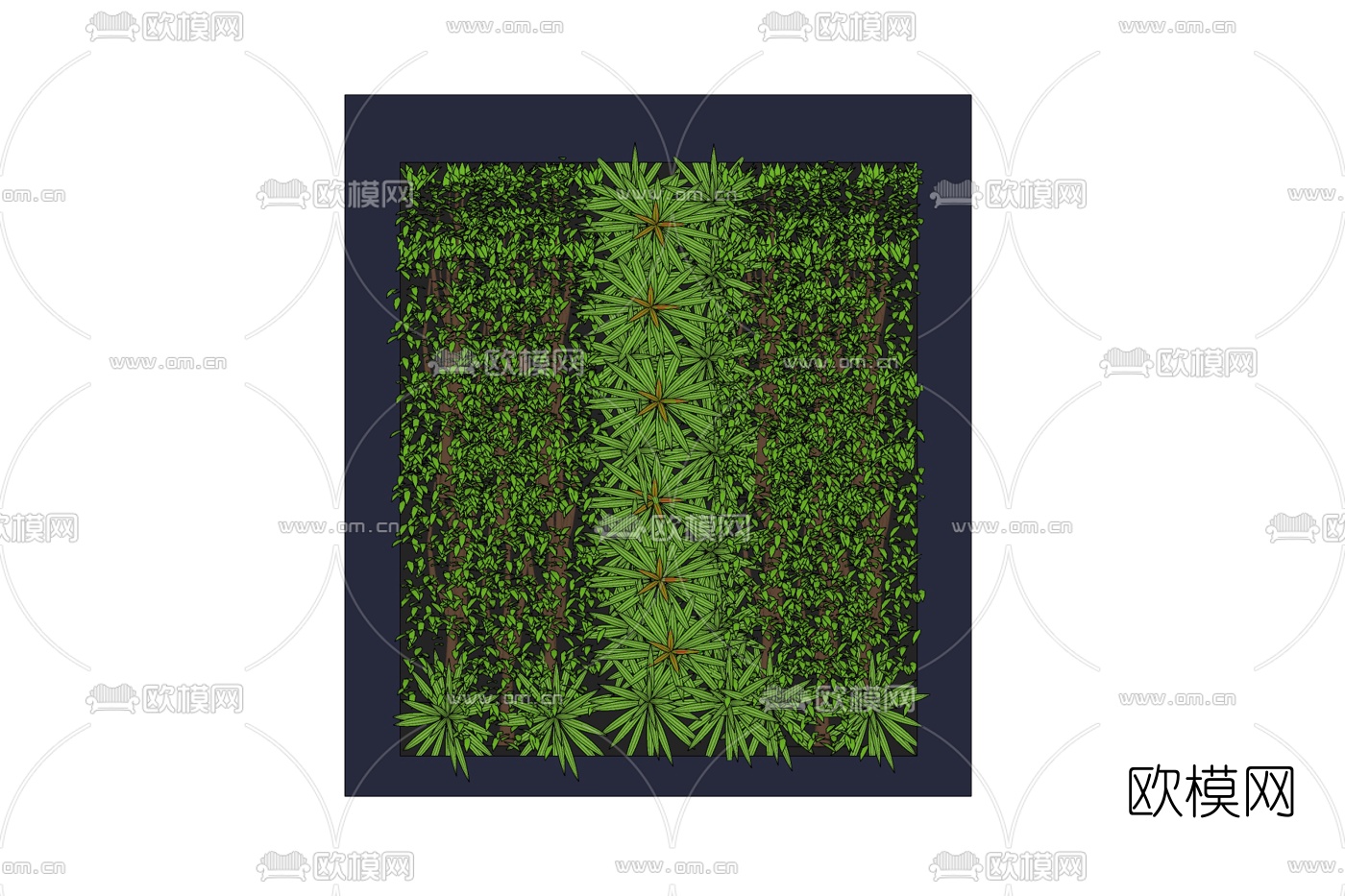 现代植物墙免费su模型