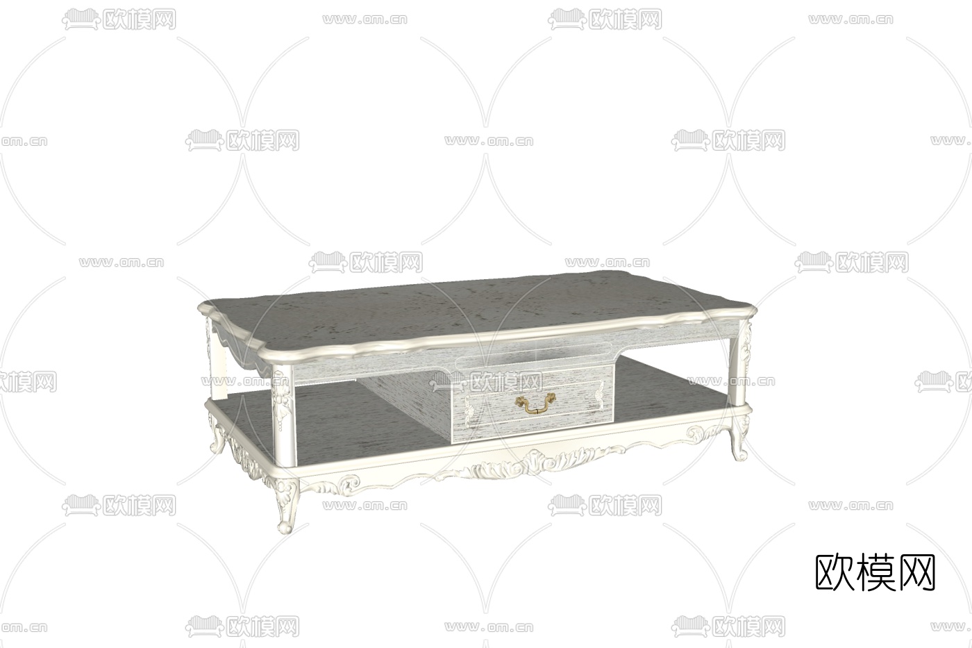 欧式茶几免费su模型下载