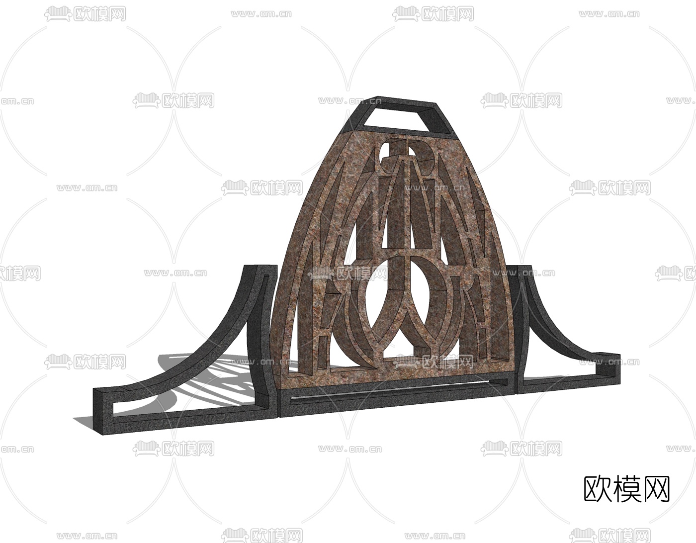 现代雕塑小品免费su模型下载