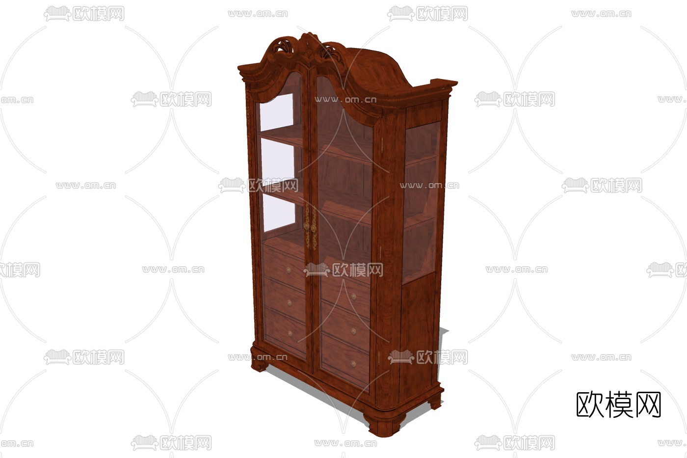 欧式装饰柜免费su模型下载
